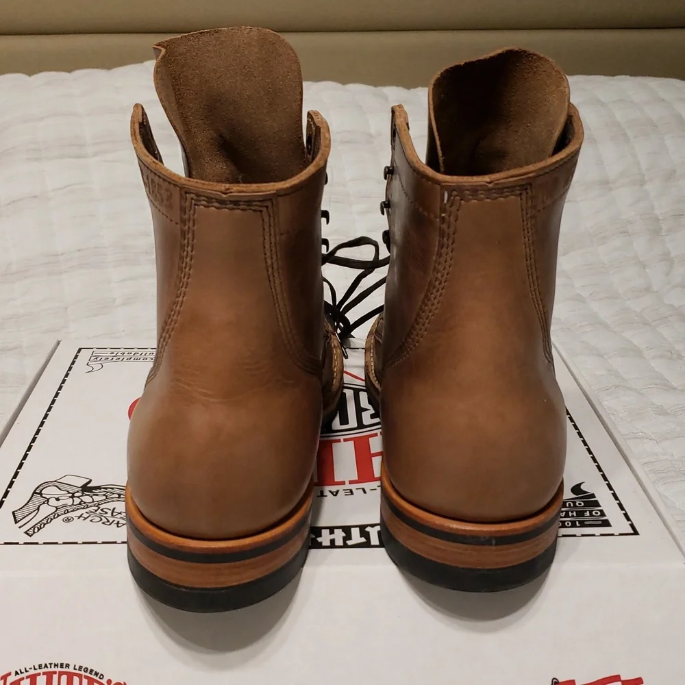 New In Box Brown Mens 8.5D White's Boots - Picture 6 of 12